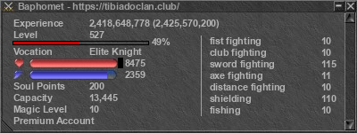 Signature for player Baphomet