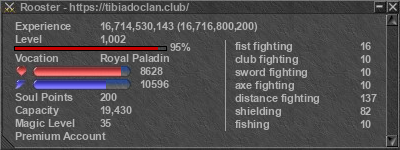 Signature for player Rooster