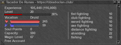 Signature for player Tacador De Runas